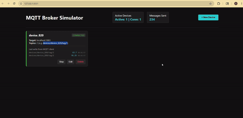 PasIq MQTT Client and Simulator Demo